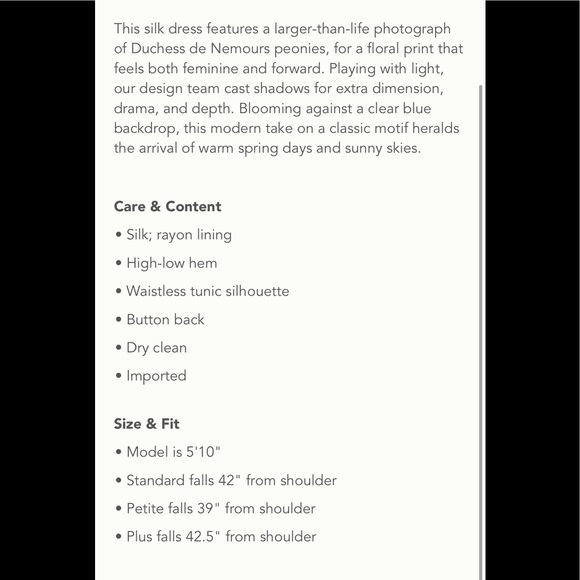 NWT Anthropologie Photorealistic silk dress - Picture 9 of 9